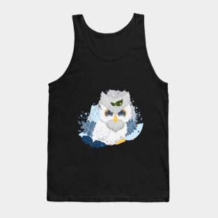 The little white owl with pattern- for Men or Women Kids Boys Girls love owl Tank Top